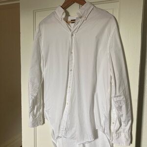 Polo by Ralph Lauren white oversized cotton button-down shirt in large